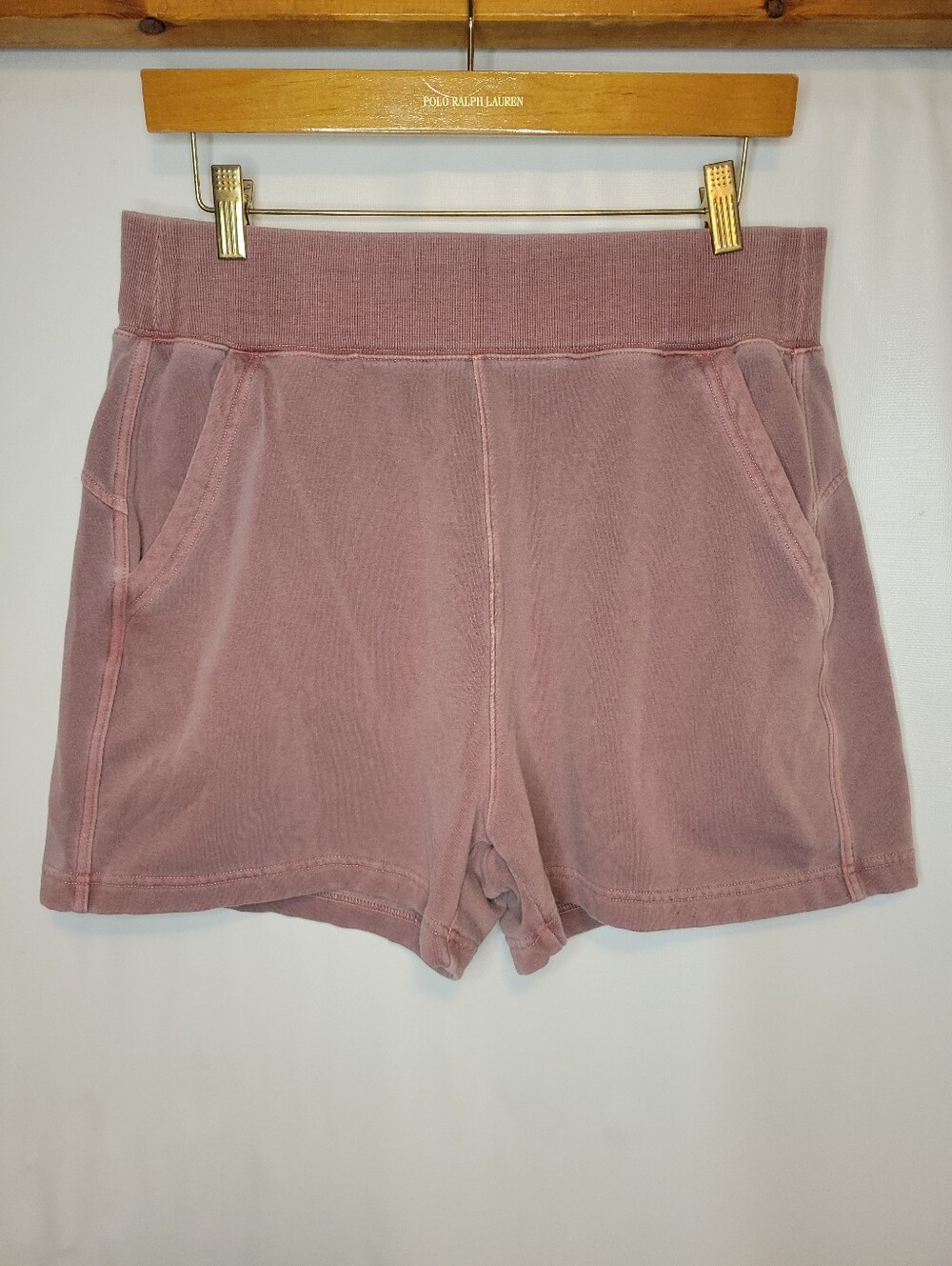 Cozy High-Waist Velour Shorts - Dusty Rose